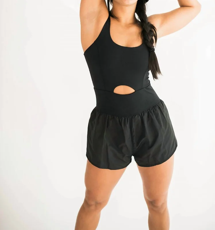 Joy Athletic Romper In Black