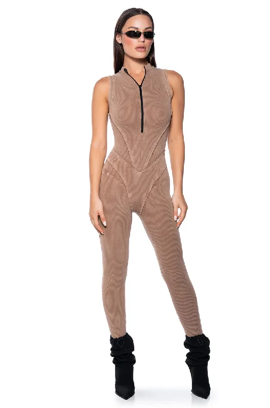 MADDELYN ZIP FRONT CATSUIT