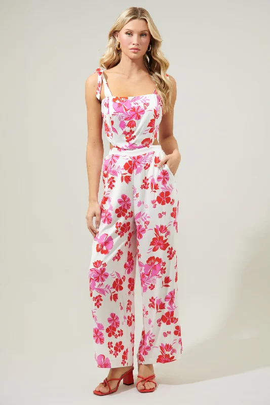 Maui Floral Harley Cutout Jumpsuit