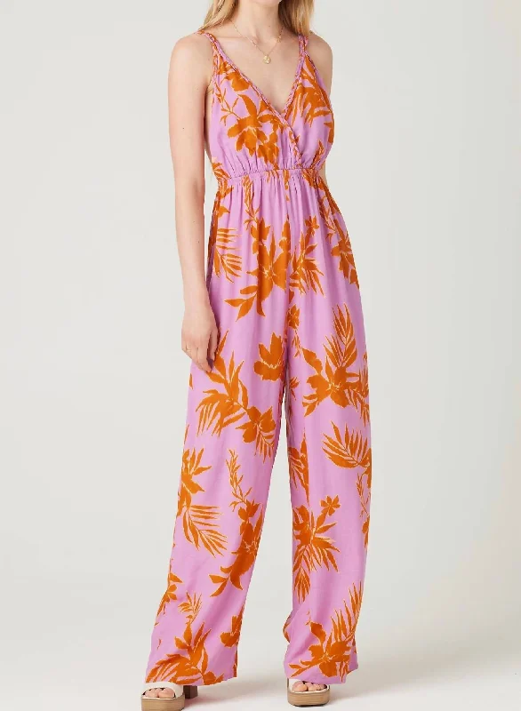 Santini Jumpsuit In Vivd Orchid