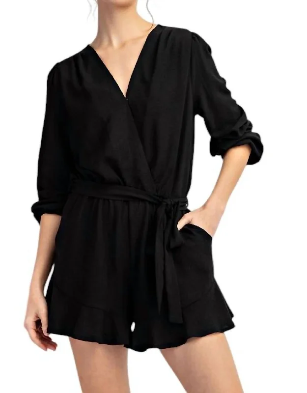 Setting High Standards Romper In Black